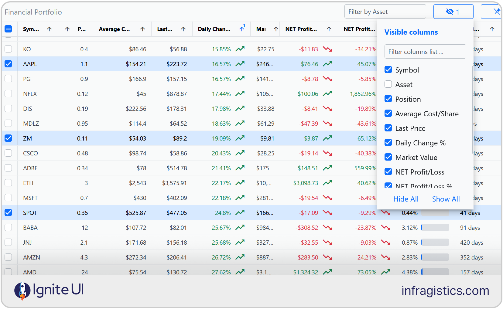financial portfolio app